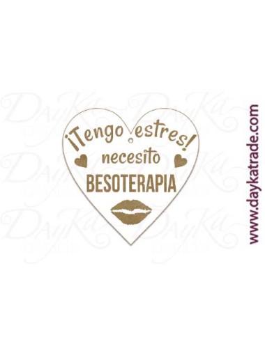 Etiqueta mensaje "¡tengo estrés! necesito beso terapia"