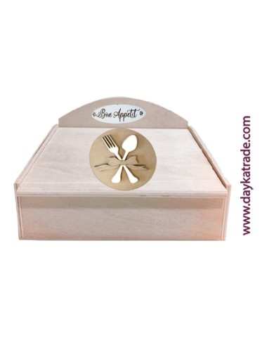 Caja para cubiertos con siluetas
