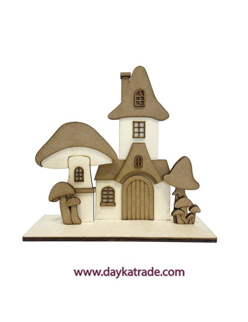 Casa setas con peana 30x28