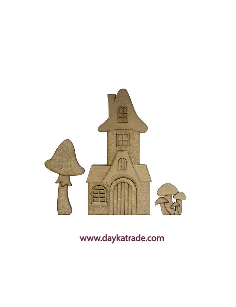 Siluetas de casita y setas