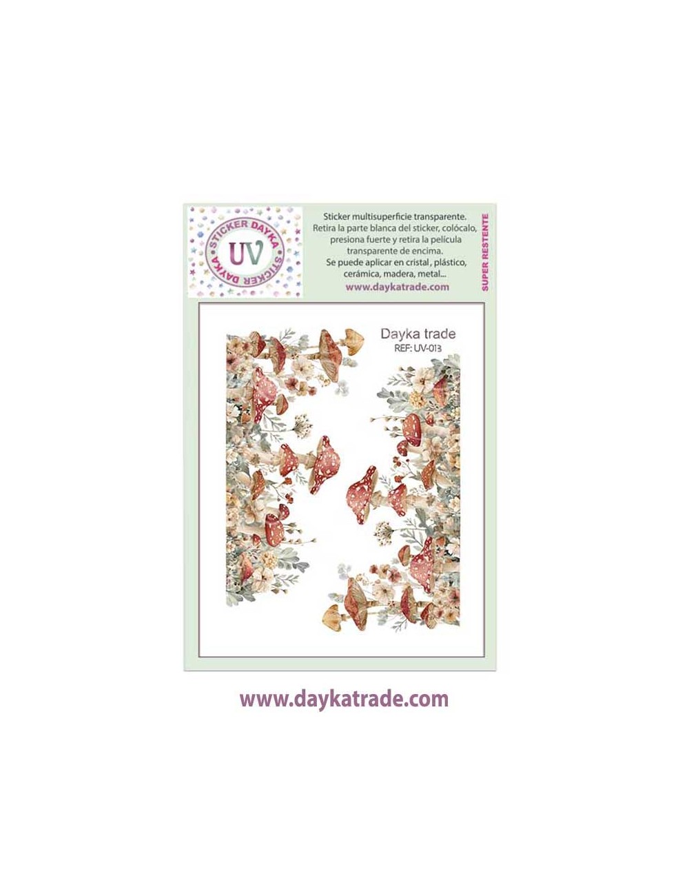 UV Sticker transparente de setas