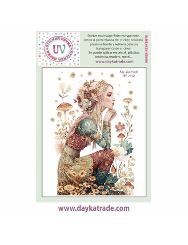UV Sticker transparente hada