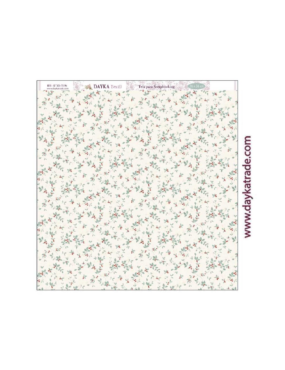 Tela para scrapbooking - fondo ramas colección "Escenas de navidad"