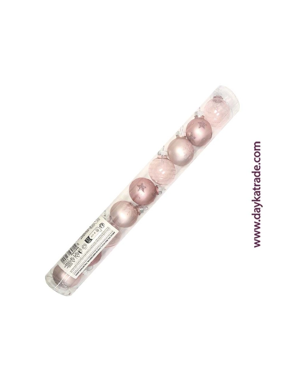 Pack de 9 bolas rosas de 30 mm