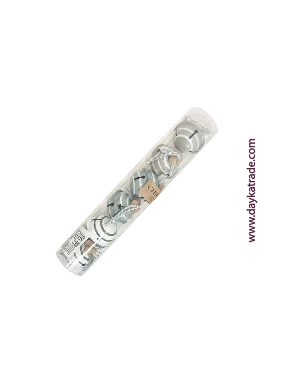 Pack de 6 bolas con cascaberels de 40 mm