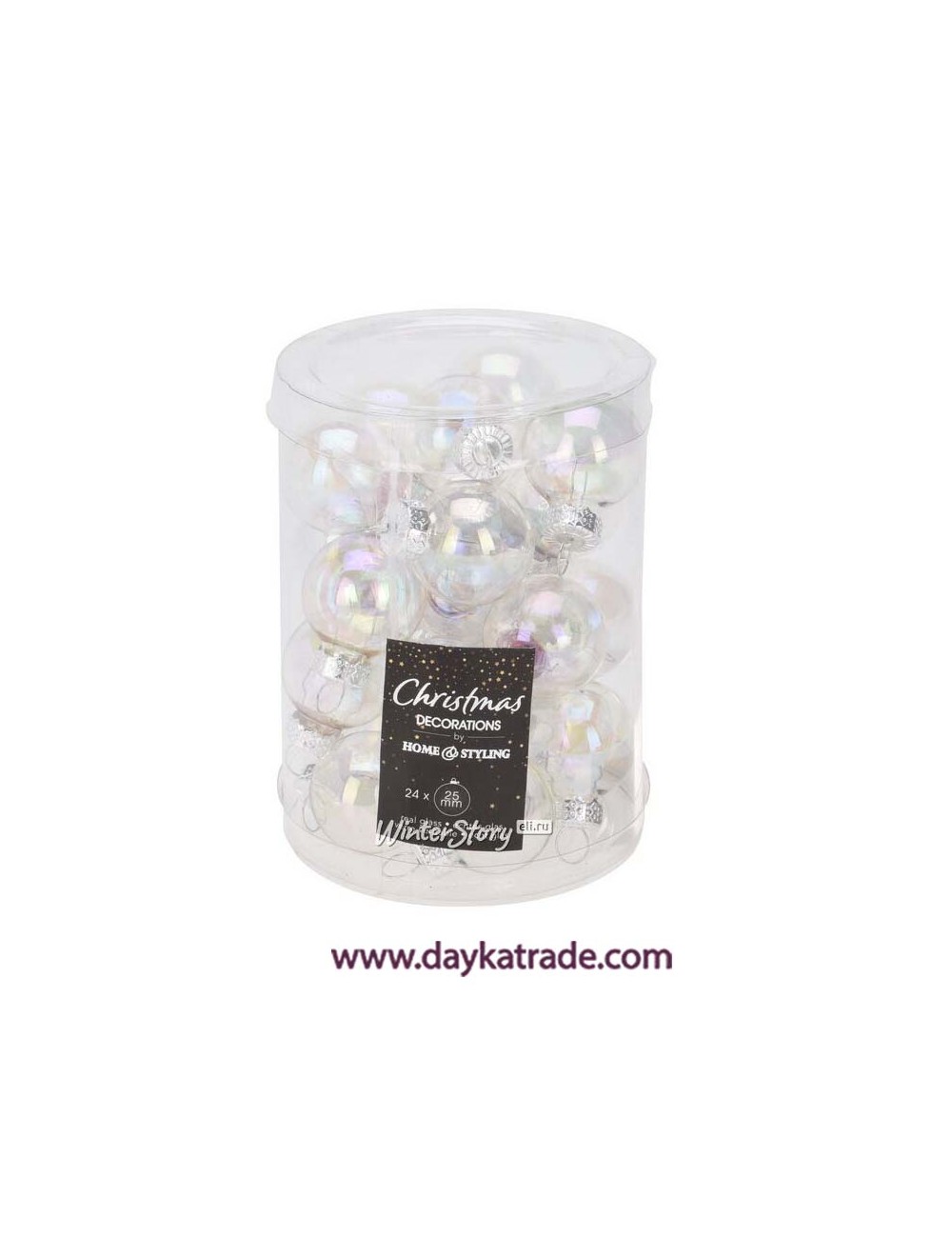 Pack de 24 bolas nacaradas de 24 mm