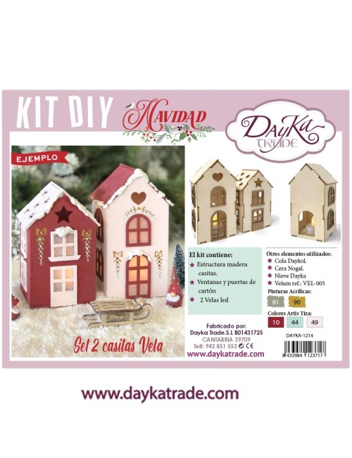 Casitas con luz set de dos