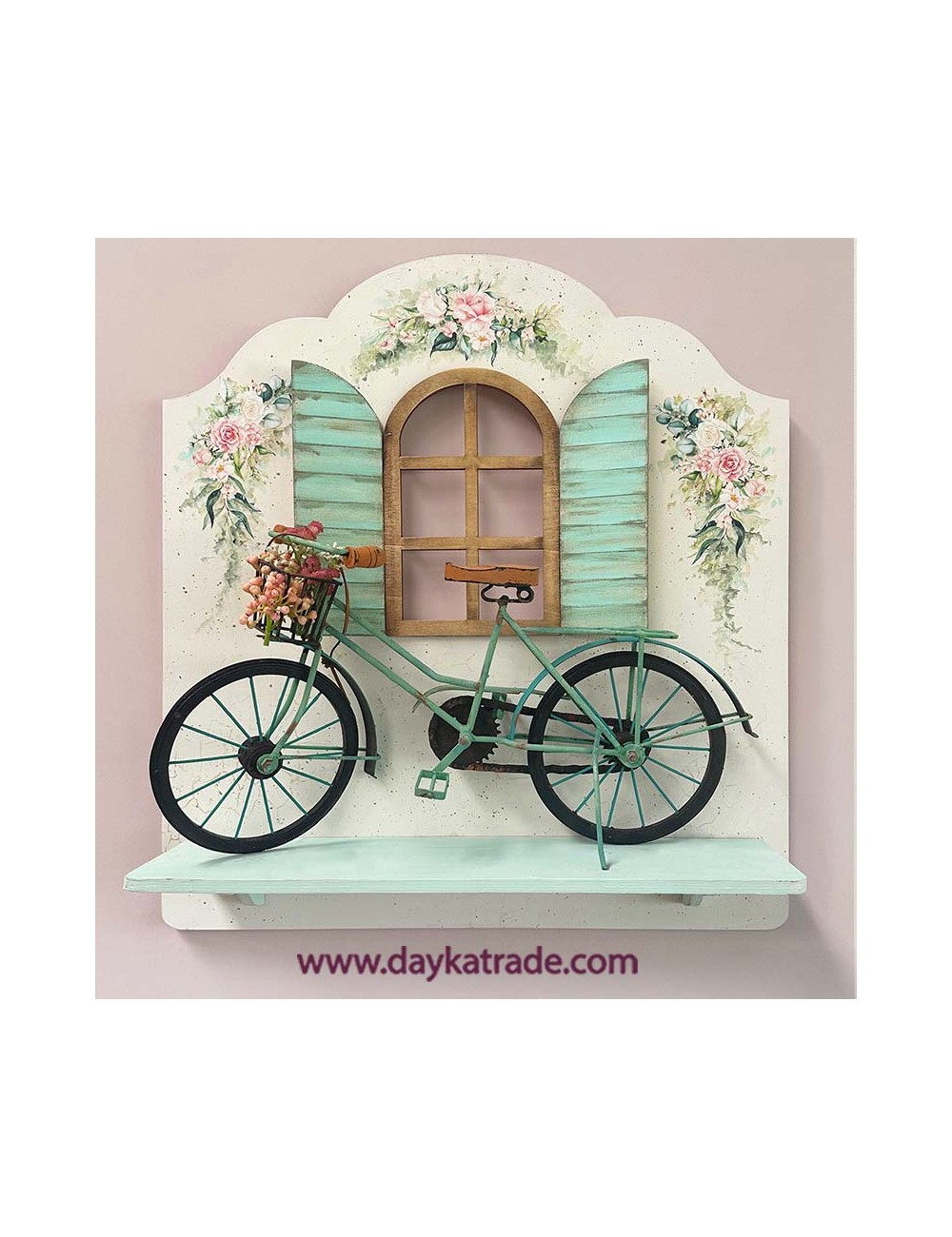 Cuadro balda con ventana y bici