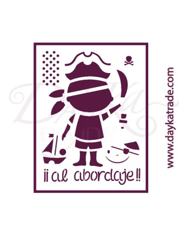 Stencil A4 dayka "al abordaje"