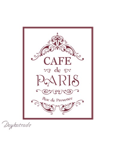 Stencil A4 dayka "cafe de paris"