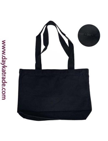 Bolso negro cremallera