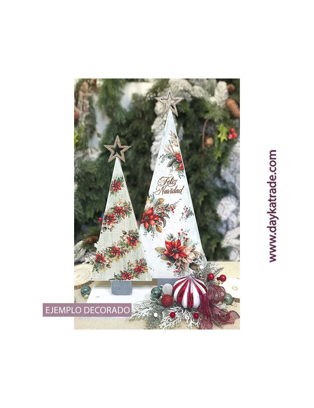 Árboles de navidad con peana