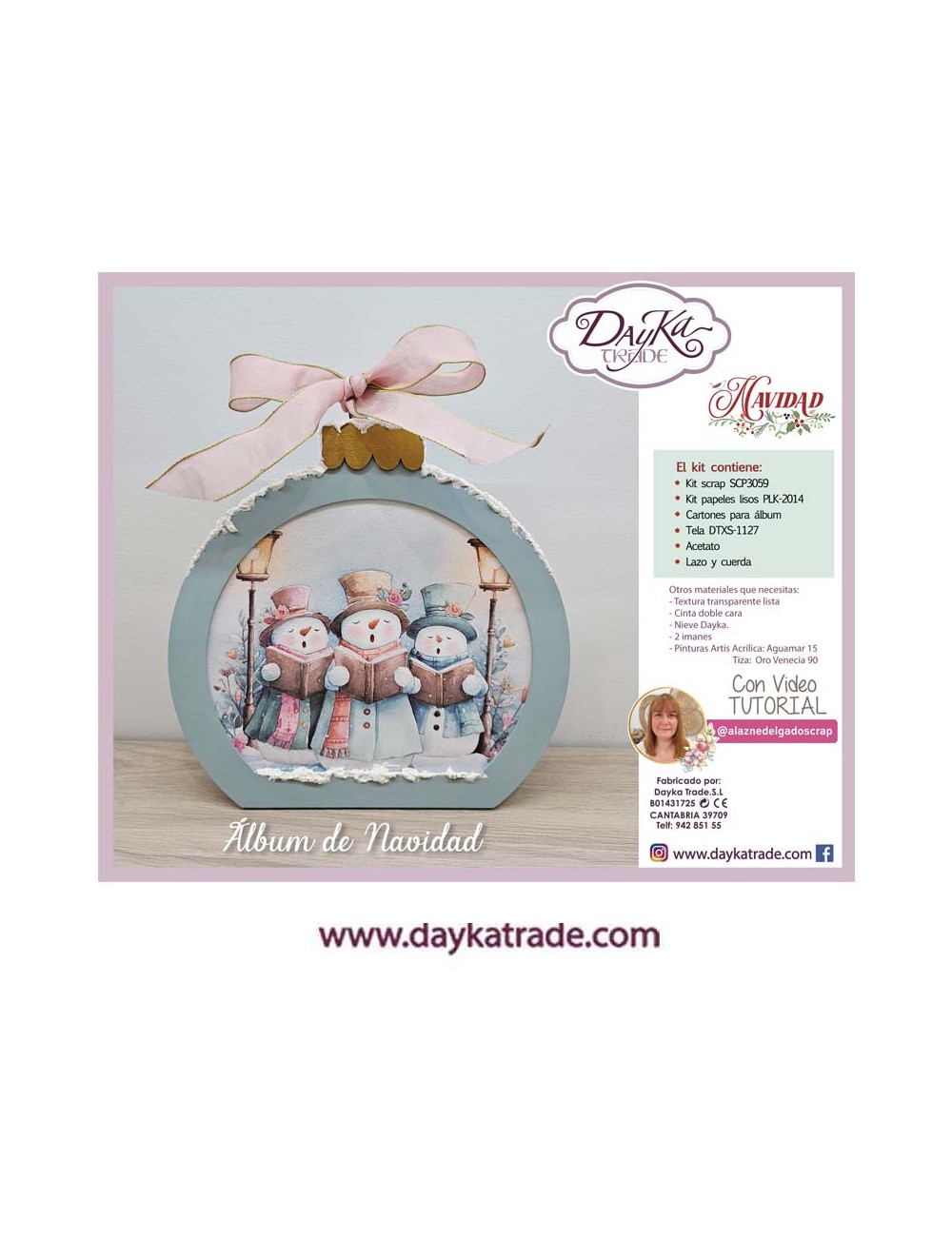 Kit scrap álbum de bola de Navidad con tutorial