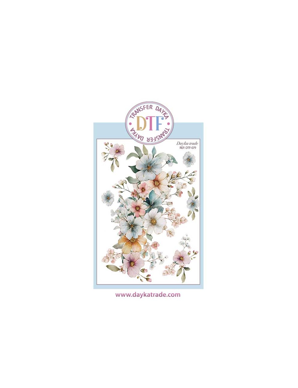 Trasferencia textil de flores pequeña
