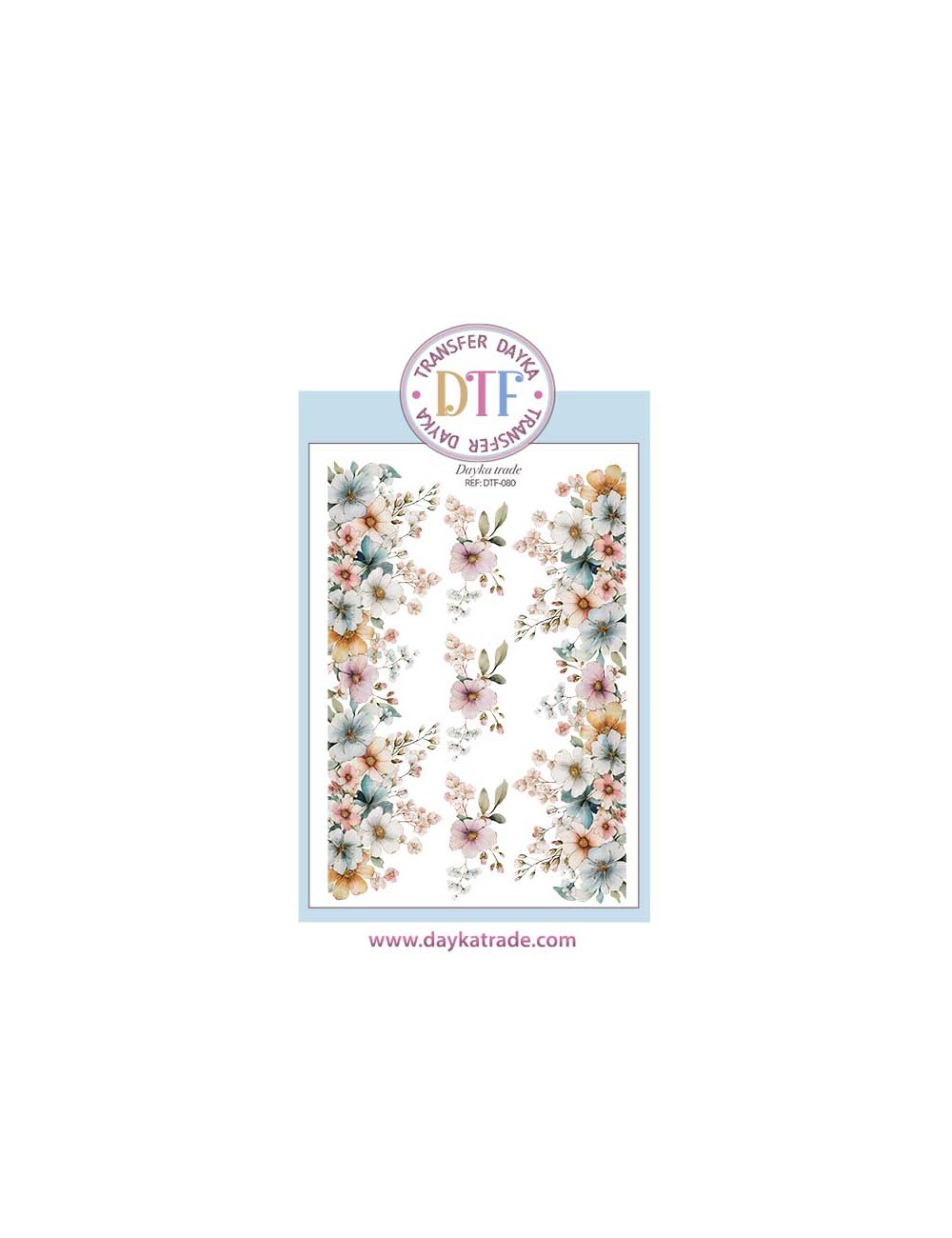 Trasferencia textil flores