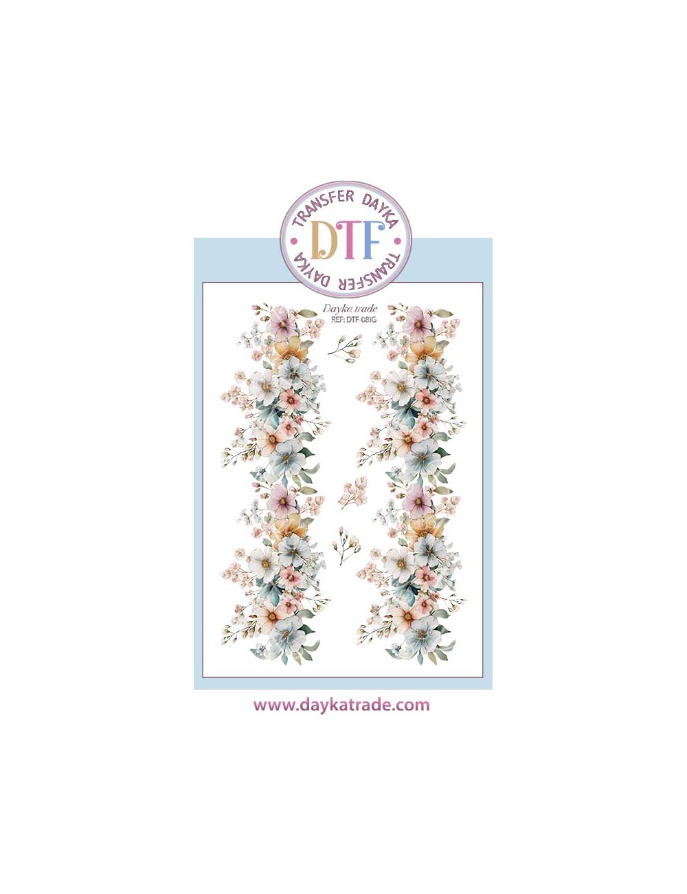 Trasferencia textil flores