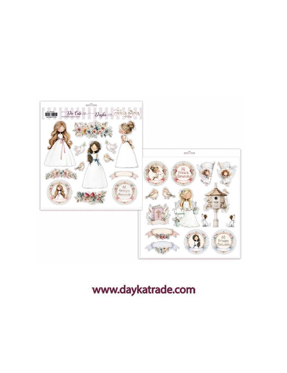 Recortables die cuts "Jesús me ama" niña