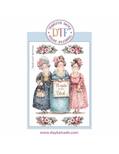 Trasferencia textil Mujeres con frase "El estilo no tiene edad"