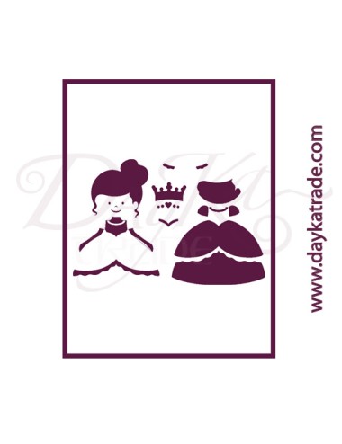 Stencil A4 dayka "vestido princesa"