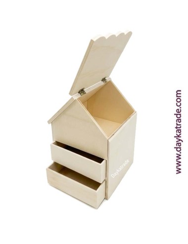 Caja casita 2 Cajones y tapas