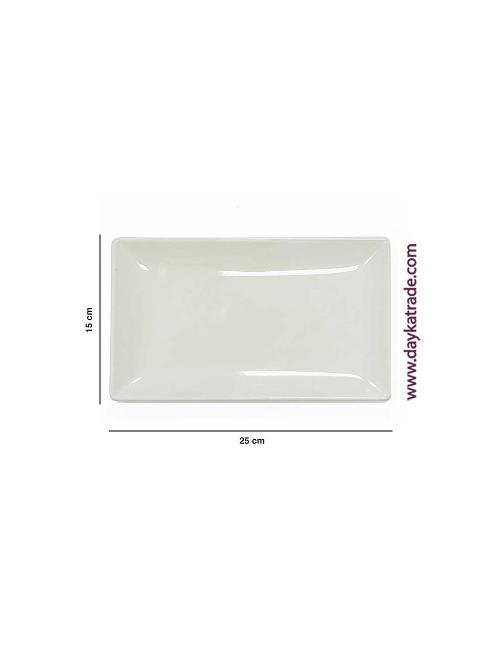 Vaciabolsillos rectangular de cerámica de 25 x15 cm