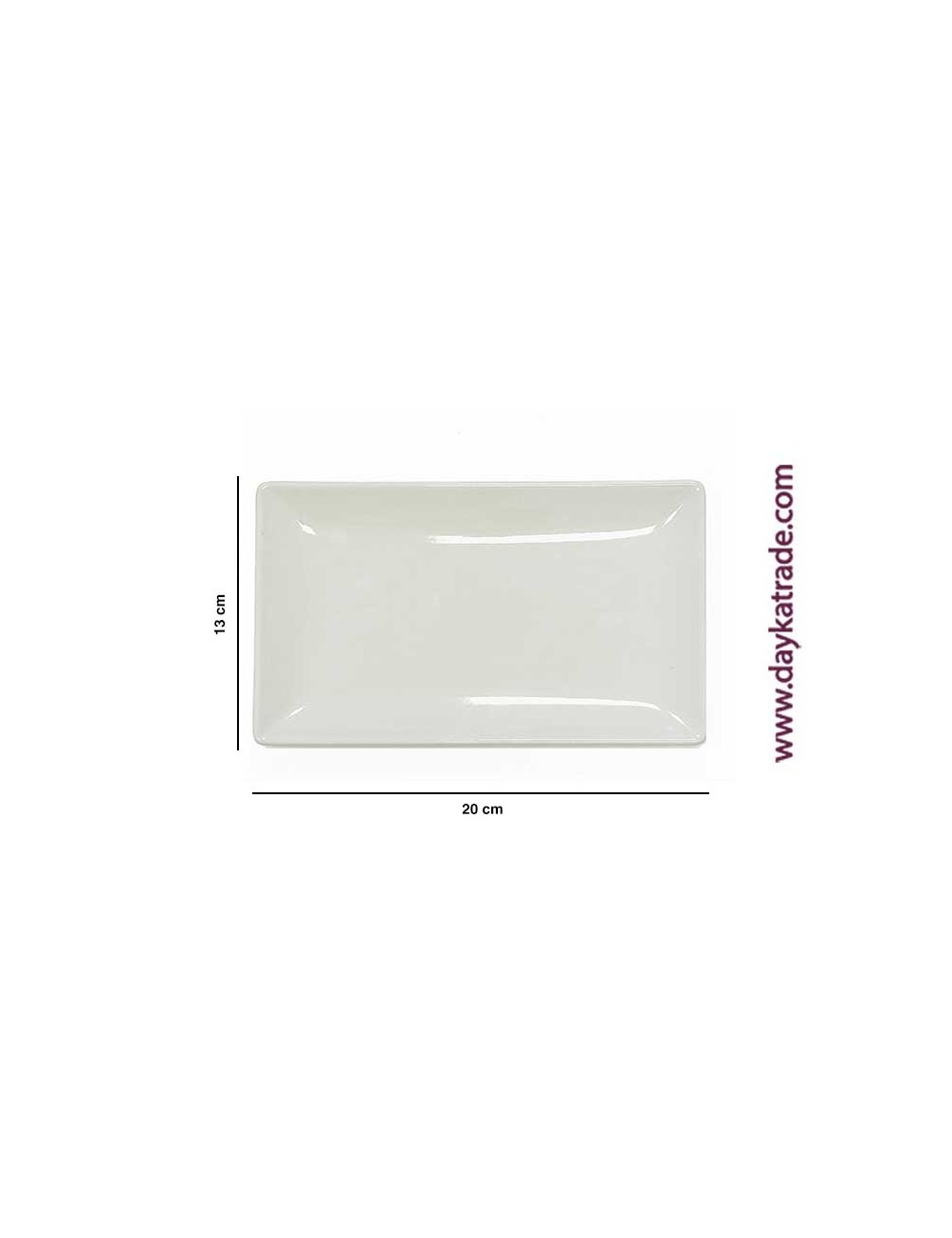 Vaciabolsillos rectangular de cerámica de 20 x13 cm