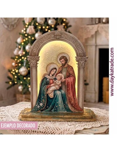 Nacimiento clásico con tela prediseñada y luces led