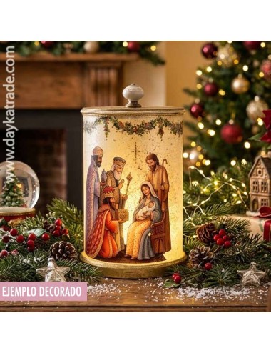 Lámpara cristal con Nacimiento de sticker UV