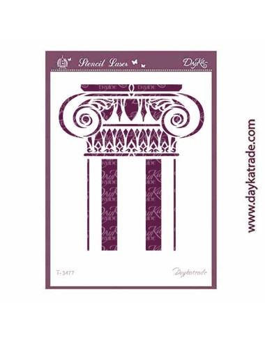 Stencil A4 dayka con dibujo de columna