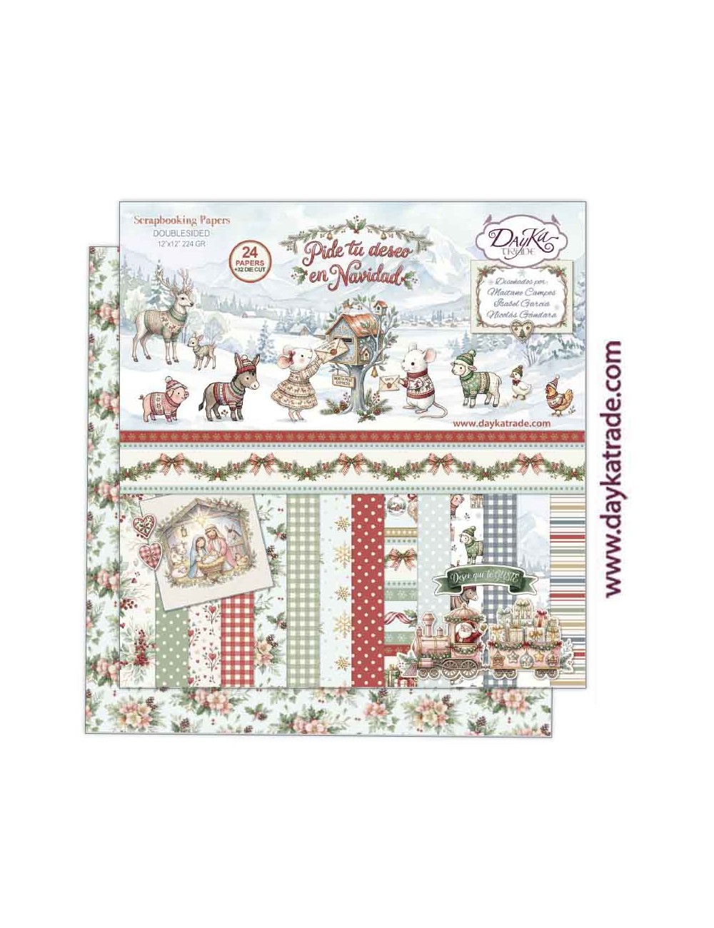 Papel scrap Colección "Pide tu deseo en Navidad"