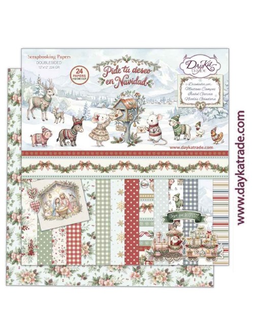 Papel scrap Colección "Pide tu deseo en Navidad"