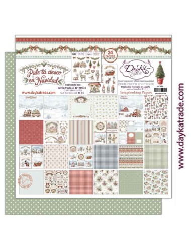 Papel scrap Colección "Pide tu deseo en Navidad"