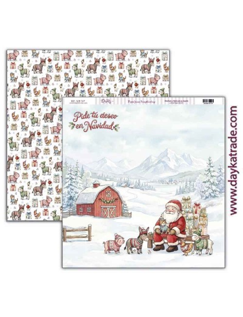 Papel scrap Colección "Pide tu deseo en Navidad"