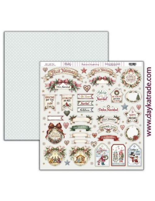 Papel scrap Colección "Pide tu deseo en Navidad"