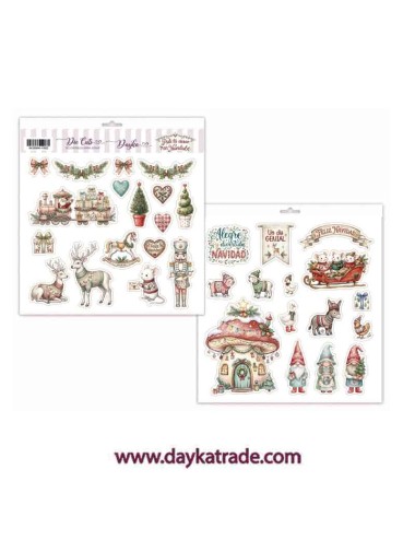 Recortables die cuts 32 ud colección " Pide tu deseo en Navidad"