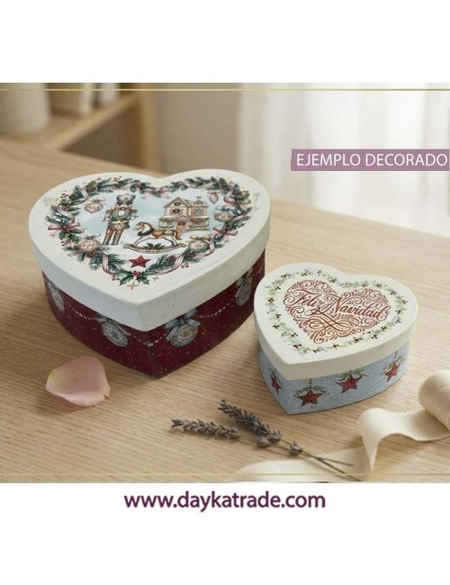 Cajas corazón set de 2