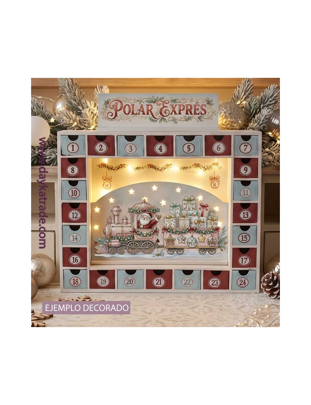 Calendario de adviento de tren Noel