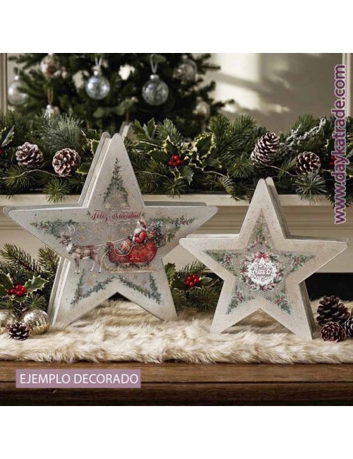 Estrellas 3d con luces, metacrilato y UV