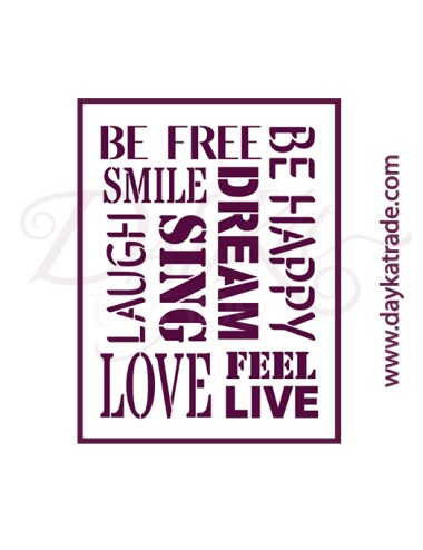 Stencil A4 dayka letras