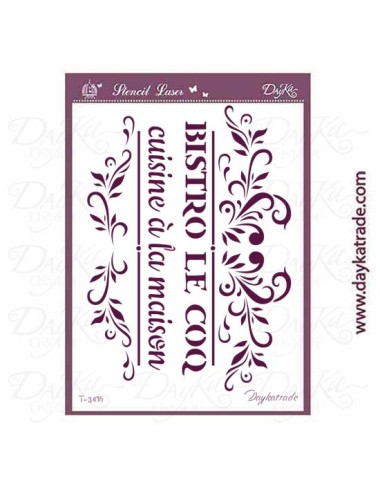 Stencil bistro le coq