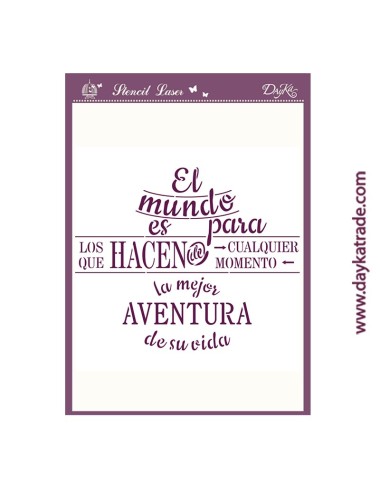 Stencil frase A4 dayka