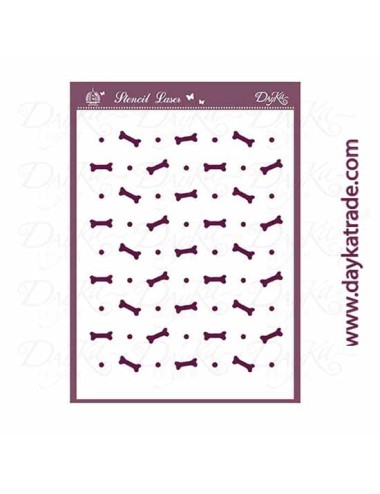 Stencil huesos para perros  A4 dayka