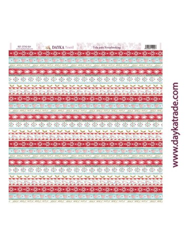 Tela para scrapbooking tiras Navidad