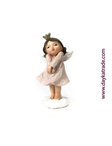 Angelita rosa con corona