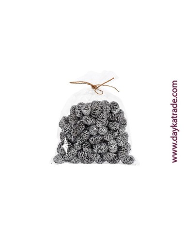 Bolsa con piñitas plata
