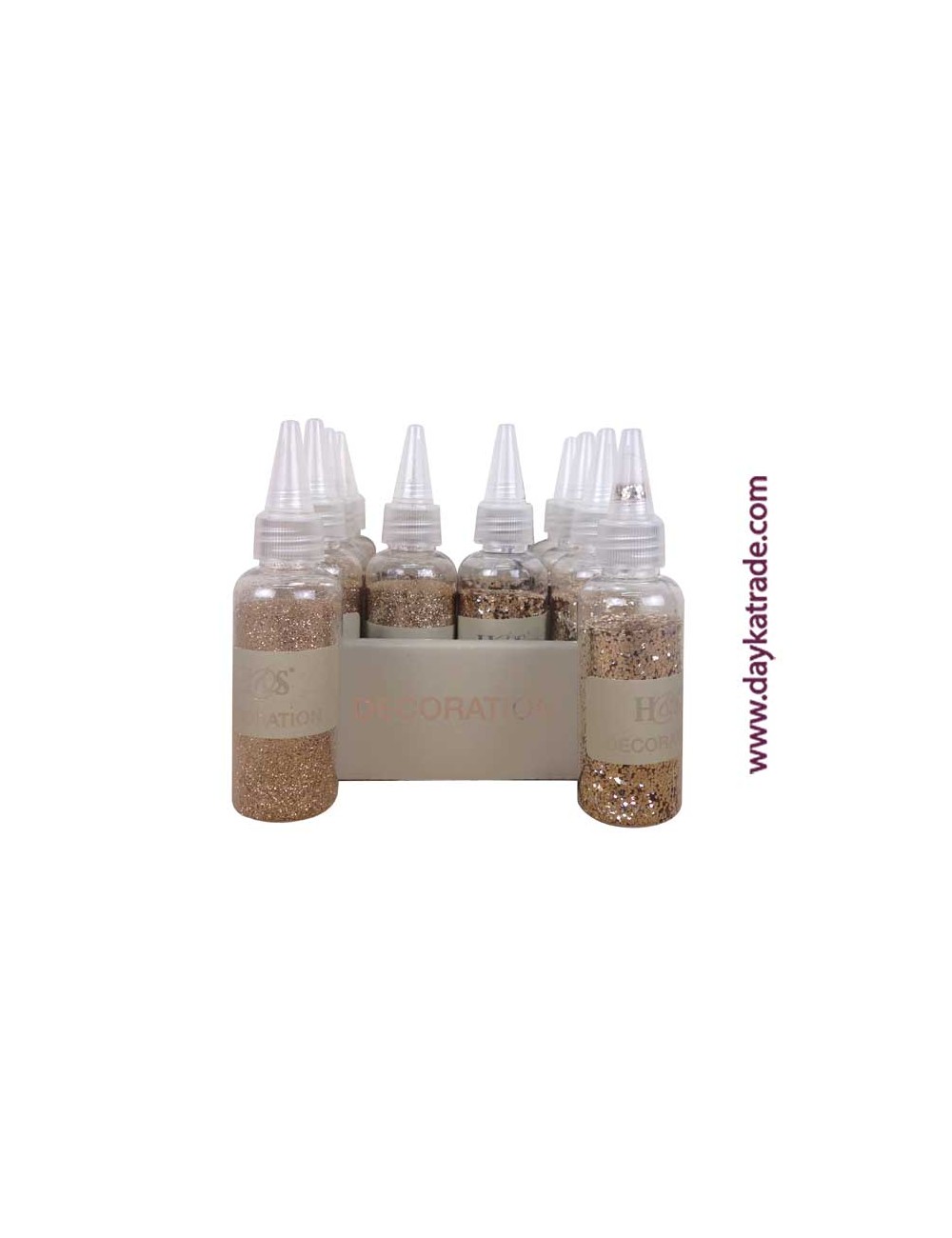 Caja con 12 glitter champán dayka