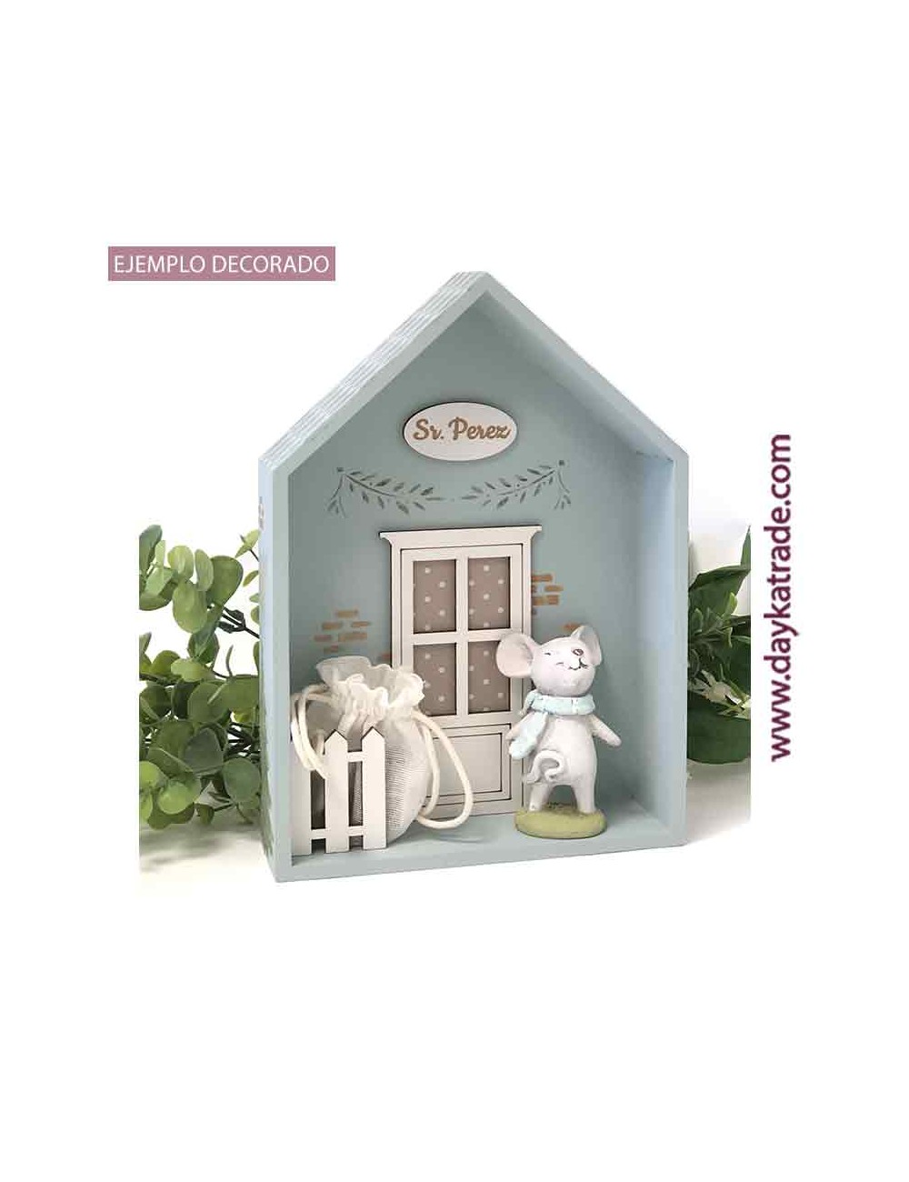 Casa de madera con ratón pérez