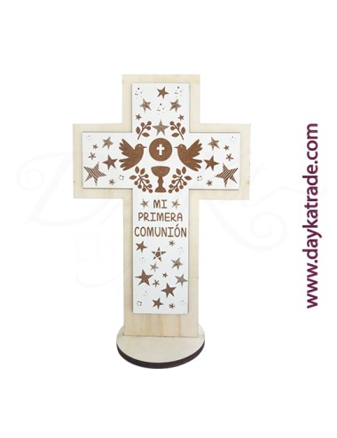 Cruz Comunión estrellas + blc