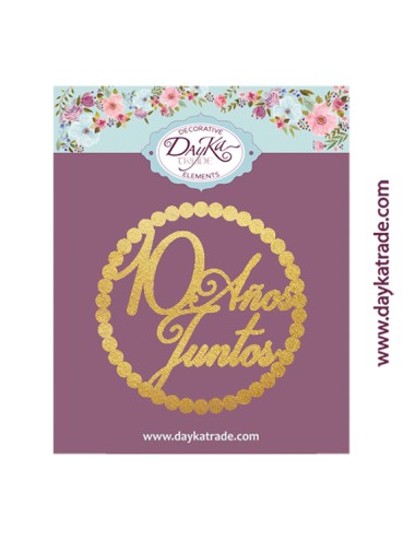 Deco dorado aniversario "10 años"