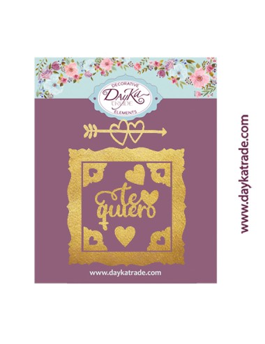 Deco dorado mensajes "te quiero"